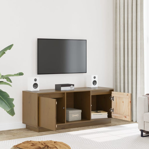 TV-Schrank Honigbraun Kiefer Massivholz