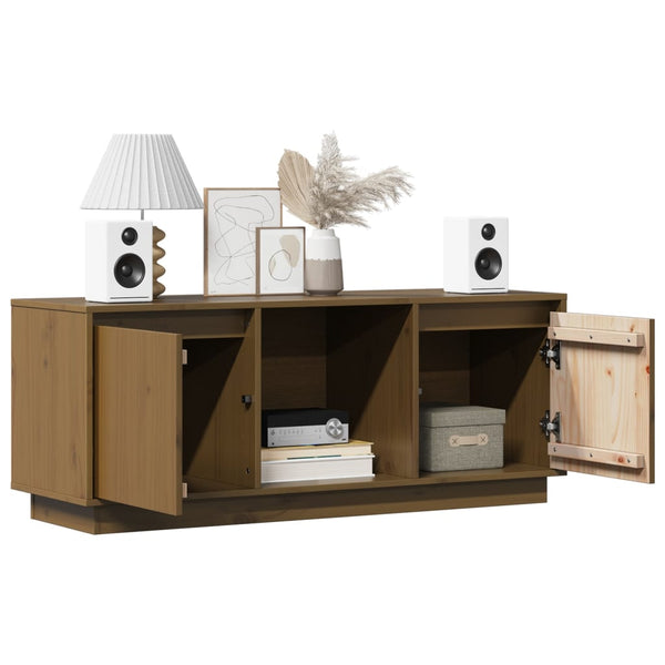 TV-Schrank Honigbraun Kiefer Massivholz