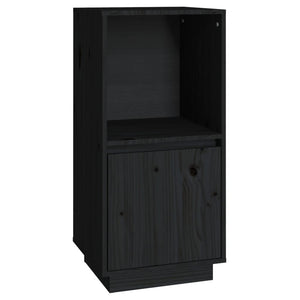 Schwarzes Kiefer Sideboard 38x80 cm