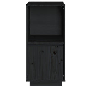 Schwarzes Kiefer Sideboard 38x80 cm