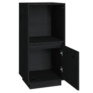 Schwarzes Kiefer Sideboard 38x80 cm