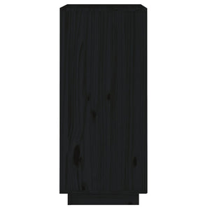 Schwarzes Kiefer Sideboard 38x80 cm