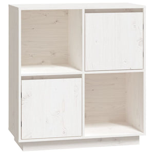 Weißes Sideboard 74x35x80cm Kiefer Massivholz