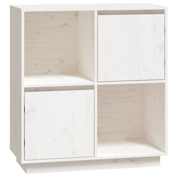 Weißes Sideboard 74x35x80cm Kiefer Massivholz