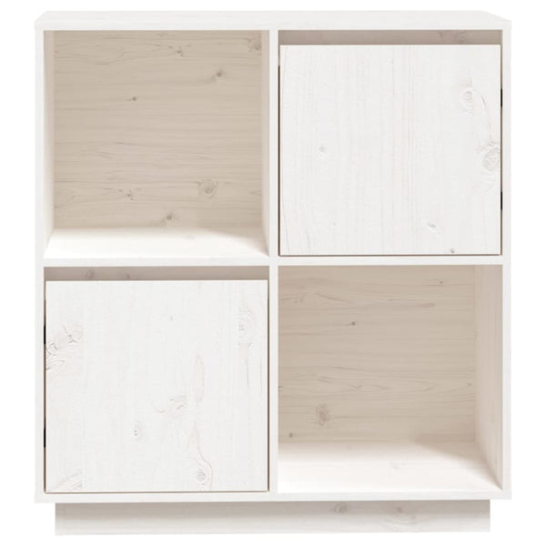 Weißes Sideboard 74x35x80cm Kiefer Massivholz