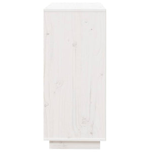 Weißes Sideboard 74x35x80cm Kiefer Massivholz