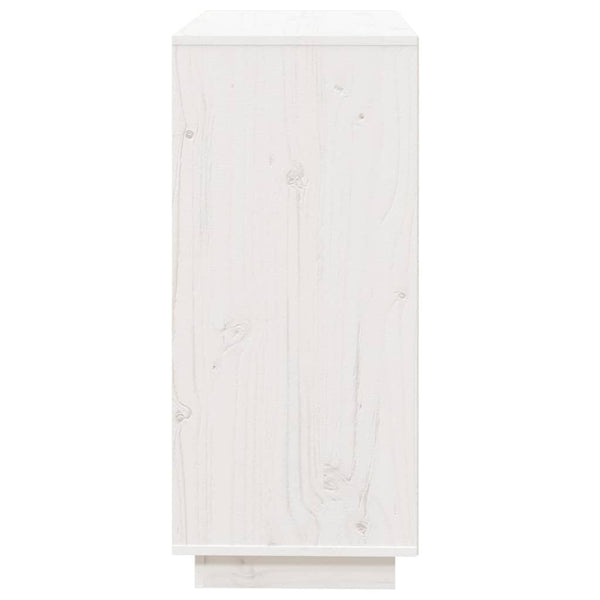 Weißes Sideboard 74x35x80cm Kiefer Massivholz