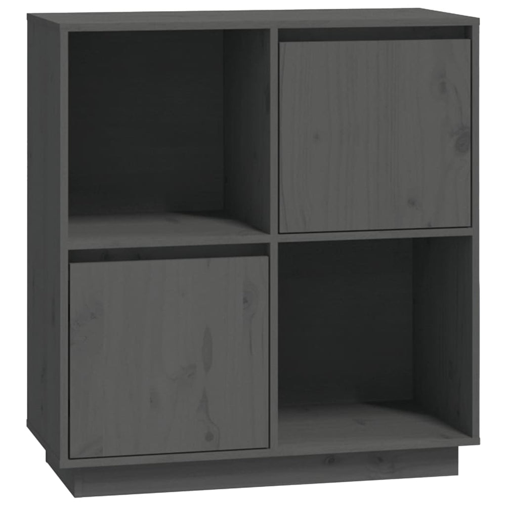 Graues Kiefer Massivholz Sideboard 74x80cm