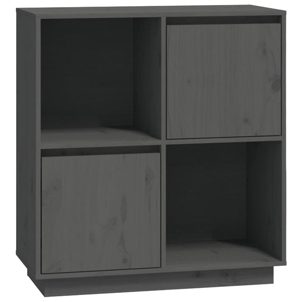Graues Kiefer Massivholz Sideboard 74x80cm