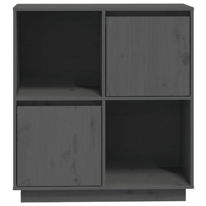 Graues Kiefer Massivholz Sideboard 74x80cm