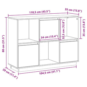 Sideboard Kiefer Massivholz 110,5 cm