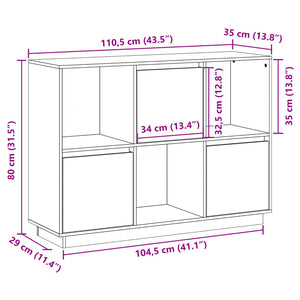 Weißes Kiefer Sideboard, 110cm