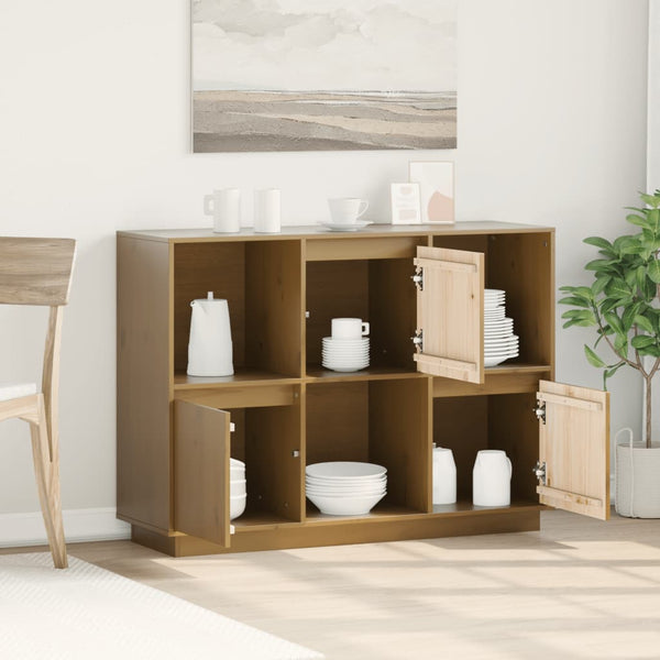 Sideboard Honigbraun Kiefer Massivholz 110,5cm