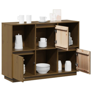 Sideboard Honigbraun Kiefer Massivholz 110,5cm