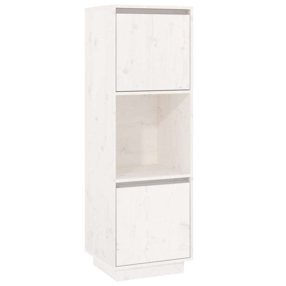Highboard Weiß Kiefer Massivholz 38x117 cm