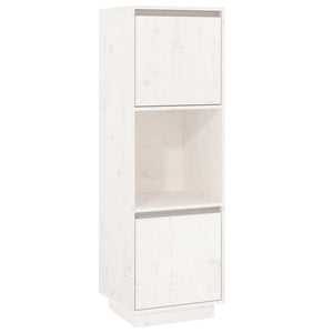 Highboard Weiß Kiefer Massivholz 38x117 cm
