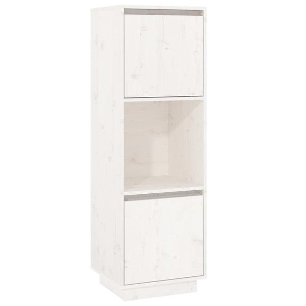 Highboard Weiß Kiefer Massivholz 38x117 cm