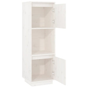Highboard Weiß Kiefer Massivholz 38x117 cm