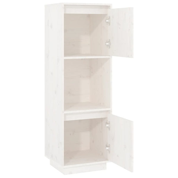 Highboard Weiß Kiefer Massivholz 38x117 cm