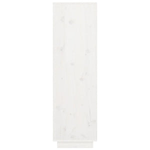 Highboard Weiß Kiefer Massivholz 38x117 cm