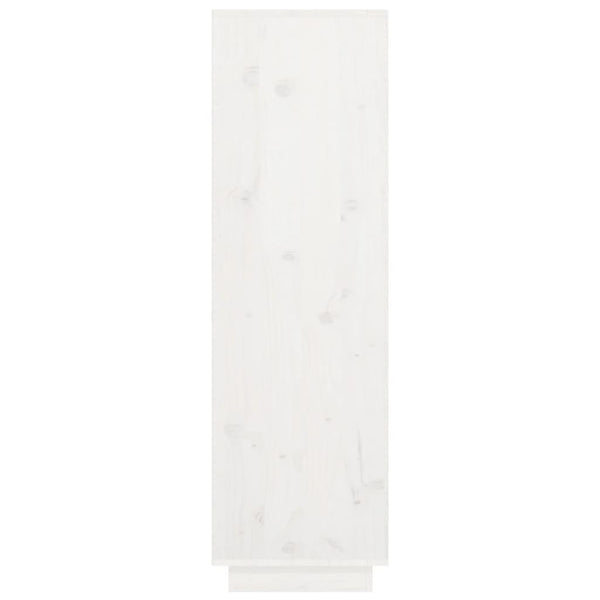 Highboard Weiß Kiefer Massivholz 38x117 cm