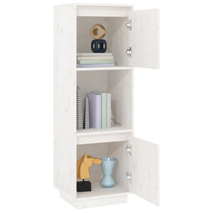 Highboard Weiß Kiefer Massivholz 38x117 cm