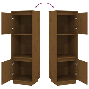 Highboard Honigbraun Kiefer Massivholz