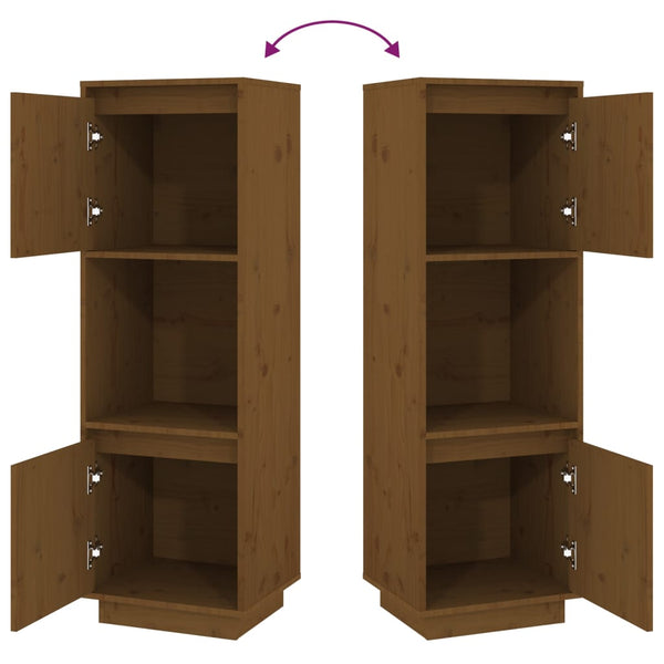 Highboard Honigbraun Kiefer Massivholz