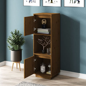 Highboard Honigbraun Kiefer Massivholz