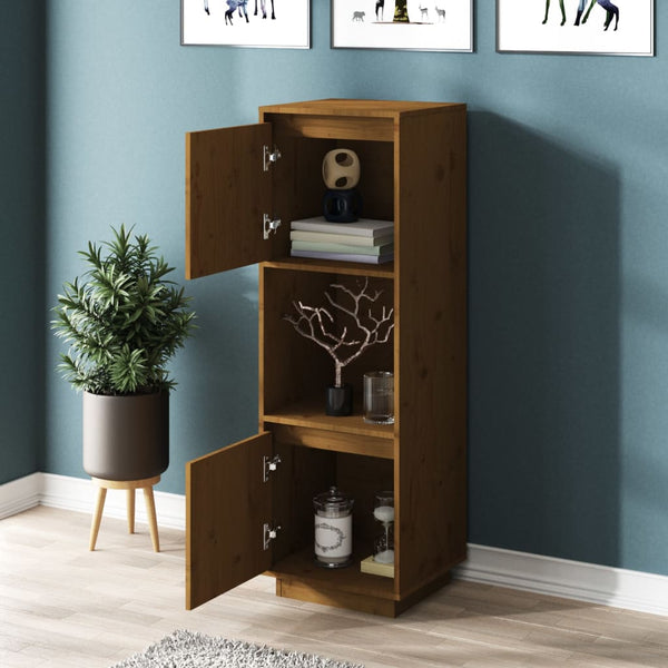 Highboard Honigbraun Kiefer Massivholz