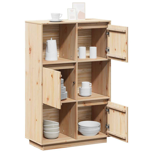 Highboard Kiefer Massivholz 74x35x117 cm