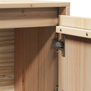 Highboard Kiefer Massivholz 74x35x117 cm