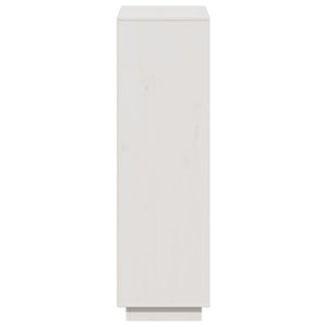 Highboard Weiß 74x35x117cm Kiefer Massivholz