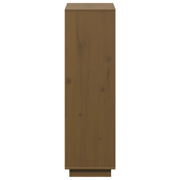 Highboard Kiefer Massivholz Honigbraun 74x35x117 cm