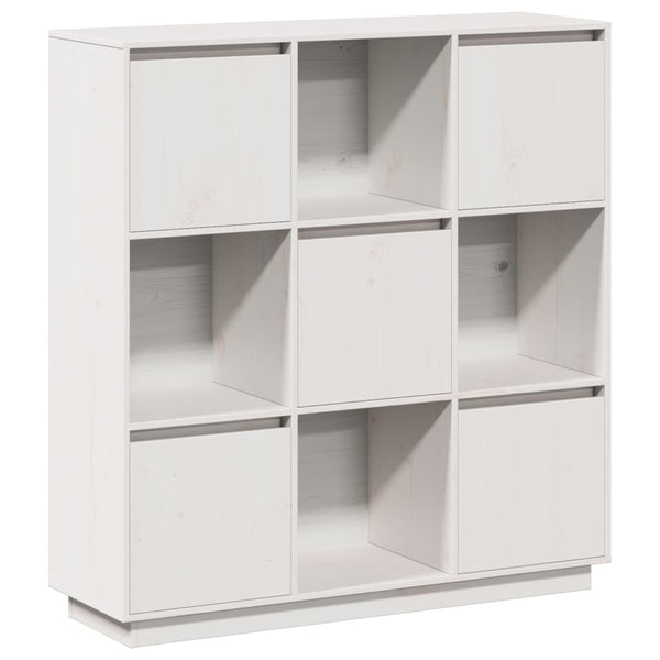 Highboard Weiß Kiefer Massivholz 110,5 cm