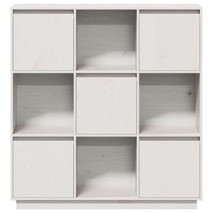 Highboard Weiß Kiefer Massivholz 110,5 cm