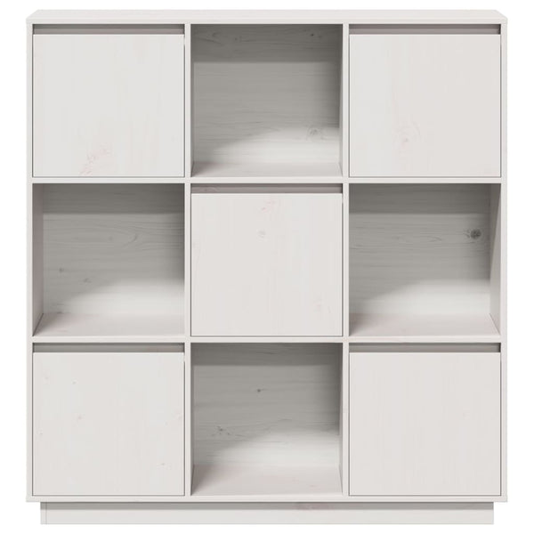 Highboard Weiß Kiefer Massivholz 110,5 cm