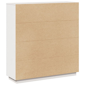 Highboard Weiß Kiefer Massivholz 110,5 cm