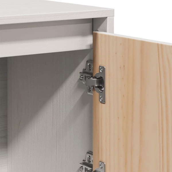 Highboard Weiß Kiefer Massivholz 110,5 cm