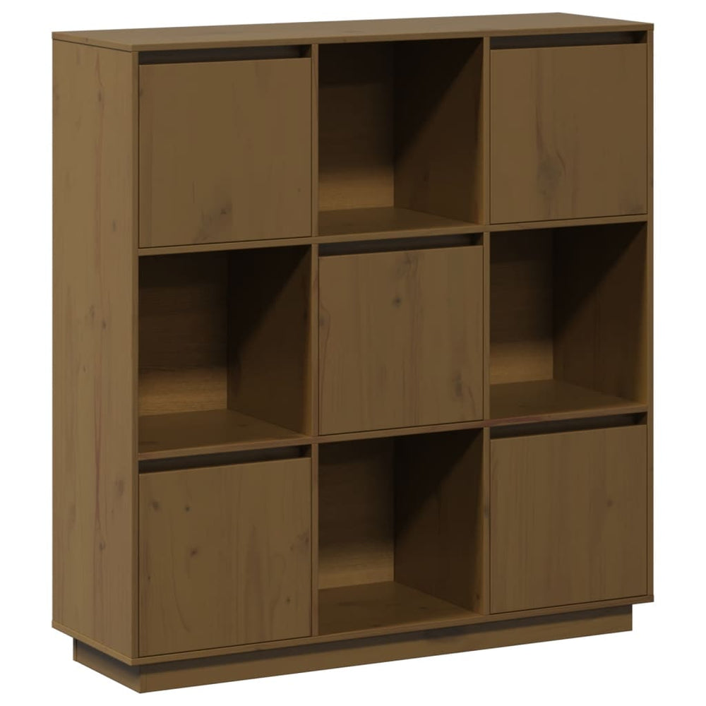 Highboard Honigbraun Kiefer Massivholz 110,5 cm