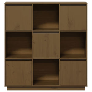 Highboard Honigbraun Kiefer Massivholz 110,5 cm