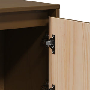 Highboard Honigbraun Kiefer Massivholz 110,5 cm