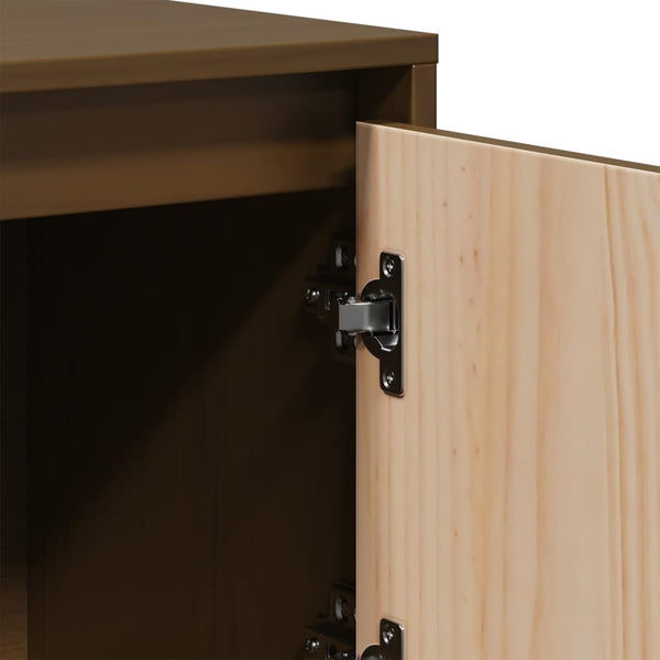 Highboard Honigbraun Kiefer Massivholz 110,5 cm