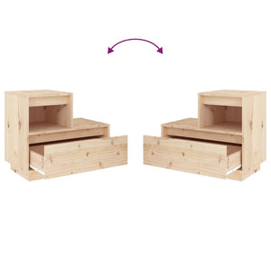 Massivholz Nachttisch Kiefer 60x34x51 cm
