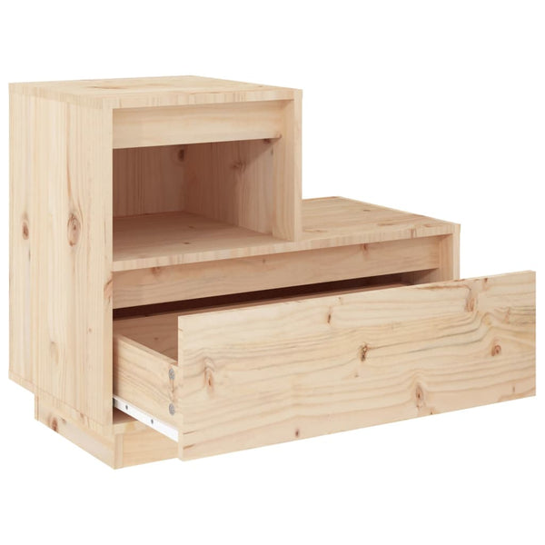Nachttische Kiefer Massivholz, 2er-Set