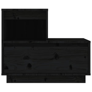Nachttische 2er Set, Kiefer Massiv, Schwarz
