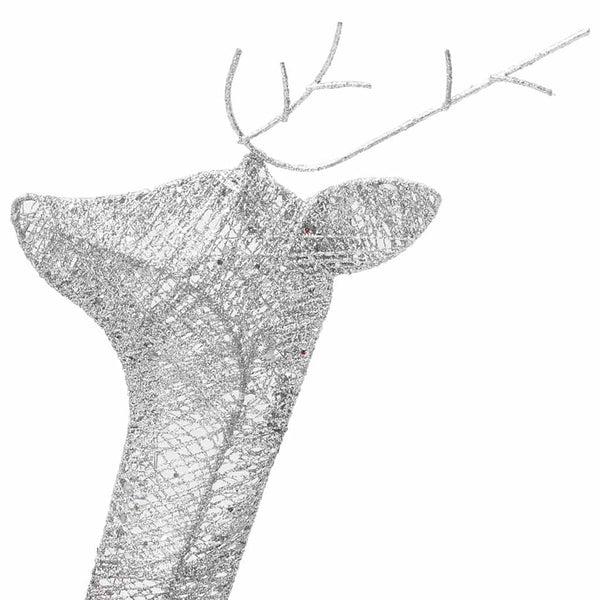LED Rentier Weihnachtsdeko Silber 270cm