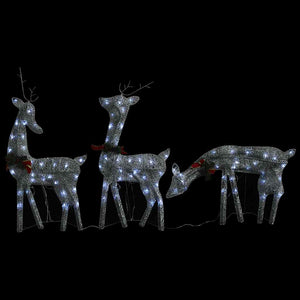 LED Rentier Weihnachtsdeko Silber 270cm