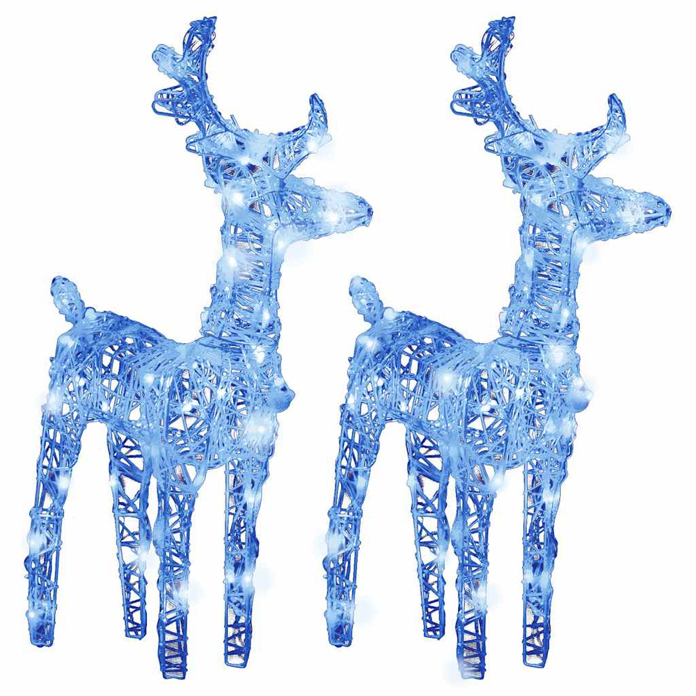 LED Rentiere Blau, 2er Set