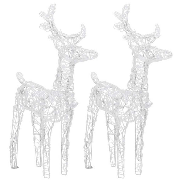 LED Rentiere Blau, 2er Set